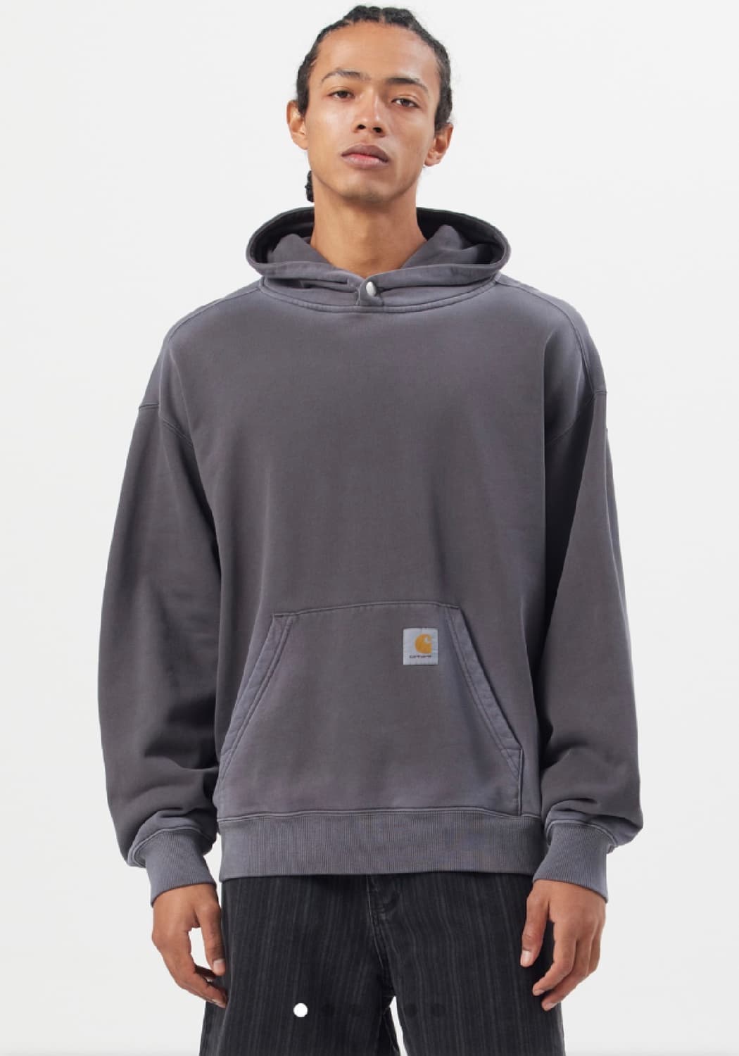 [칼하트]후디드 올슨 스웻셔츠 차콜 그레이 피그먼트 가먼트 다이드 팜 상품이미지2