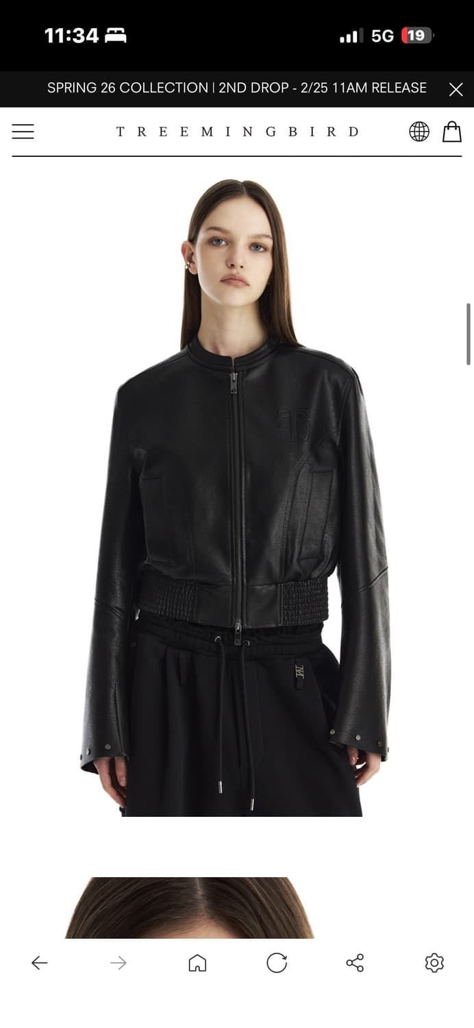 트리밍버드 Leather Slim-Fit Jacket [black] 상품이미지2