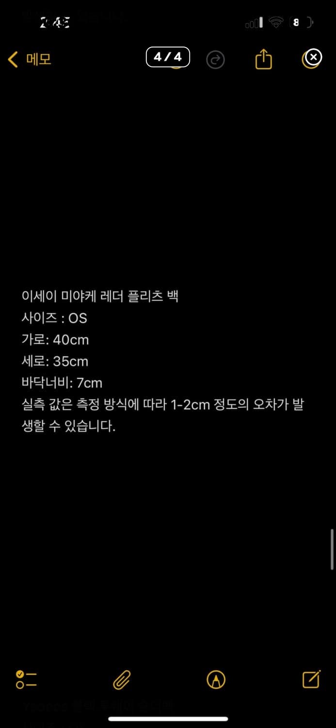 이세이 미야케 레더 플리츠 백 가방 상품이미지2