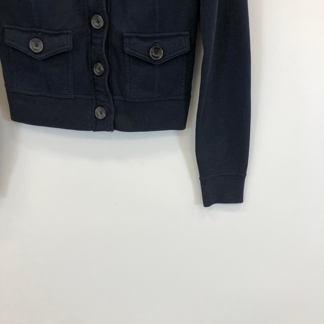 아베크롬비 Y2K 버튼 네이비 후드집업 M 상품이미지3