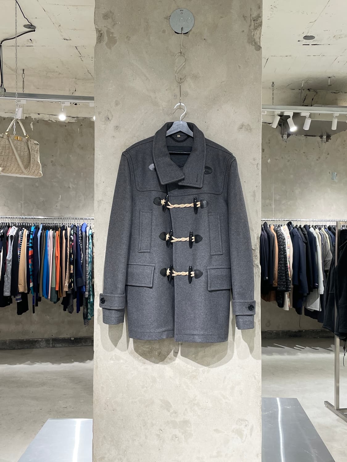 버버리 그레이 울 더플 코트 상품이미지1