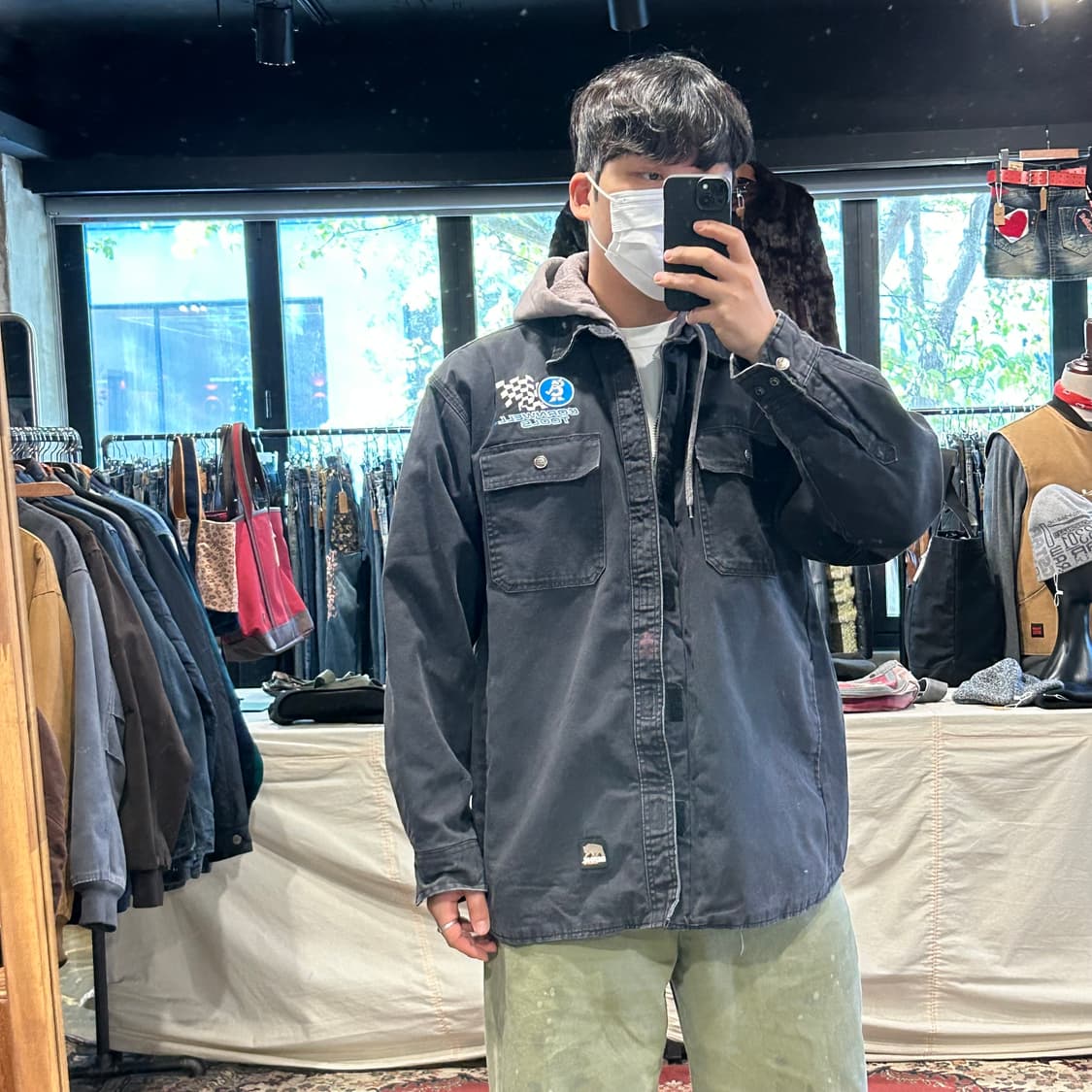 XL) BERNE 빈티지 후드 레이어 워크 자켓 상품이미지9