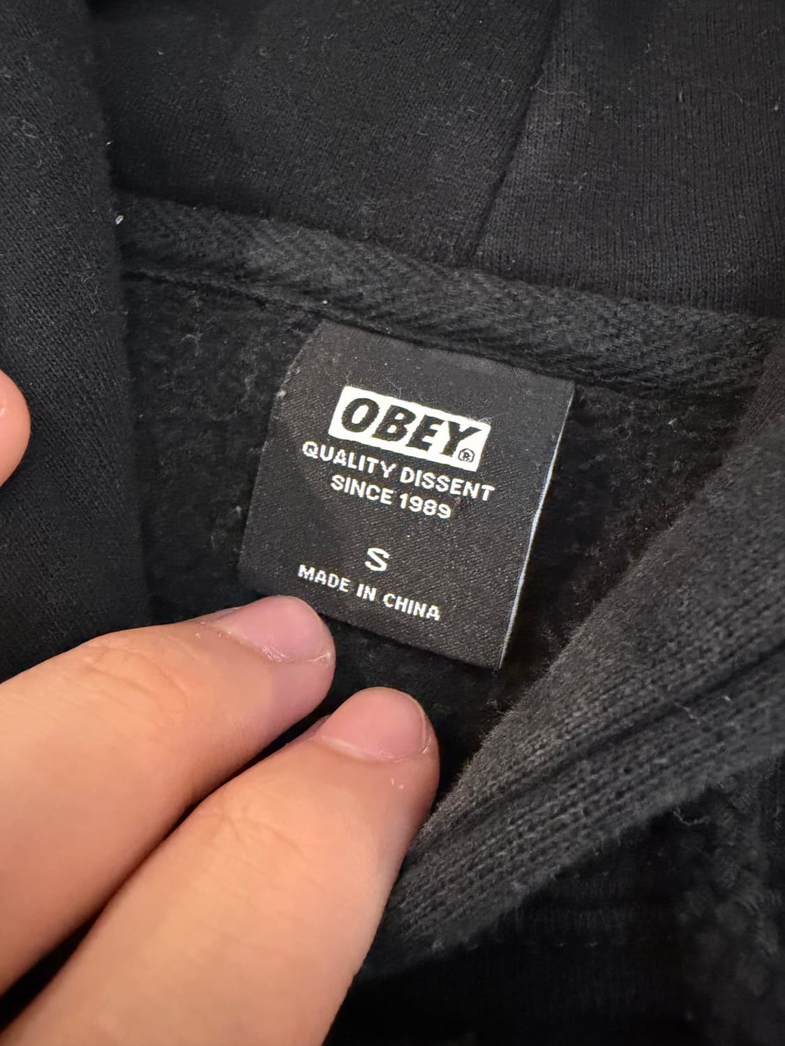 대장급 오베이 박스로고 후드티 블랙 상품이미지4