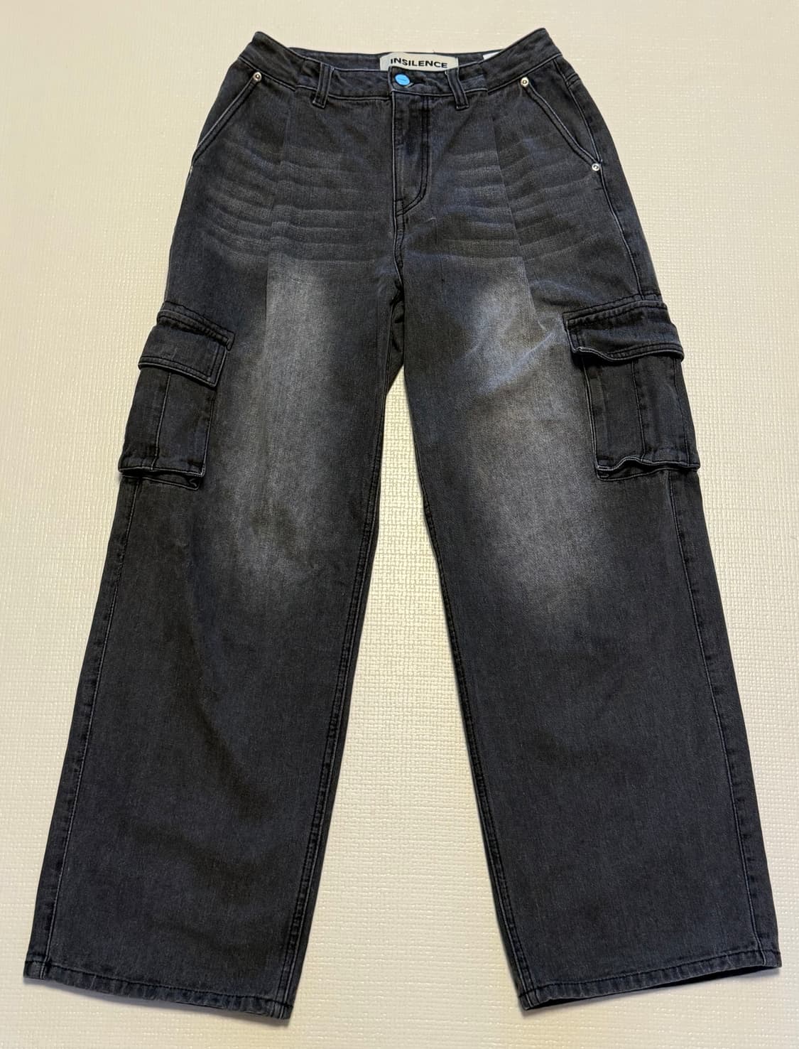 INSILENCE 와이드 카고 데님 흑청 상품이미지1
