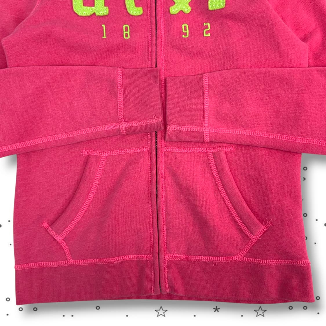 XL Abercrombie 아베크롬비 스팽글 핫핑크 후드집업 상품이미지5