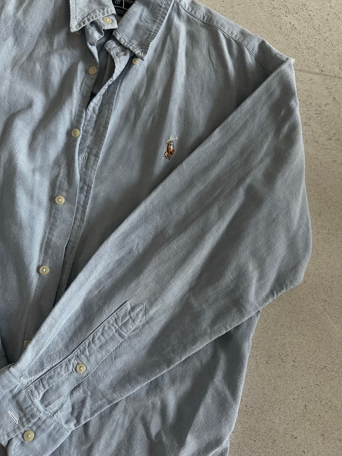 폴로 랄프로렌 옥스포드 하늘색 옥스퍼드 셔츠 상품이미지4