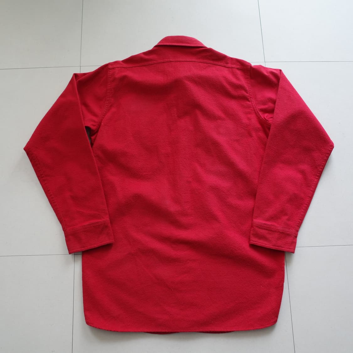 90s 울리치 USA MADE 레드 해비 코튼 플란넬 워크셔츠 L 상품이미지6