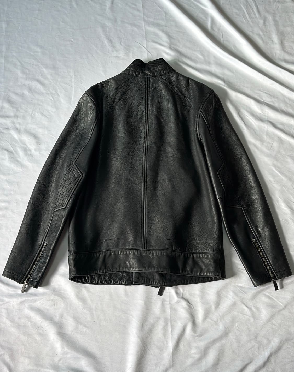 Diagonal Leather Jacket 상품이미지2