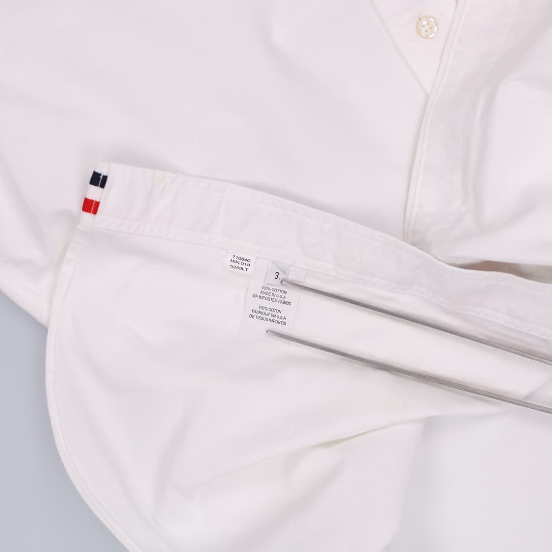 3 톰브라운 히든삼선 옥스포드 포켓 셔츠 화이트 4272 상품이미지7