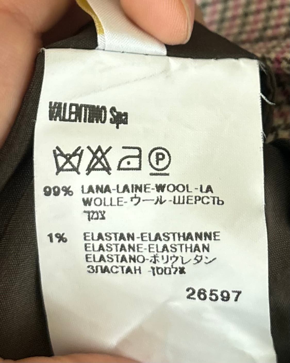 발렌티노 브라운 플래드 싱글버튼 자켓 상품이미지8