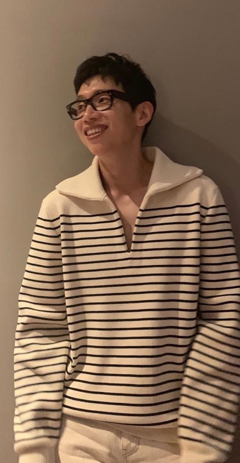 셀린느 20ss 오픈 카라 스트라이프 니트 스웨터 L 상품이미지4