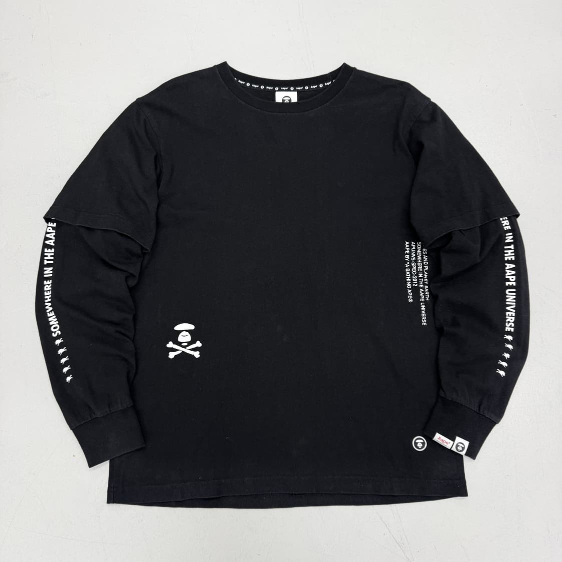 베이프 에이프 레이어드 롱슬리브 블랙 상품이미지2