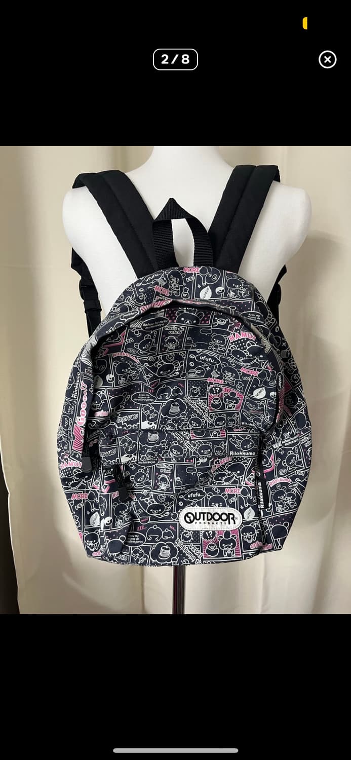 리락쿠마 카툰 백팩 ⛄️ 화이트 상품이미지2