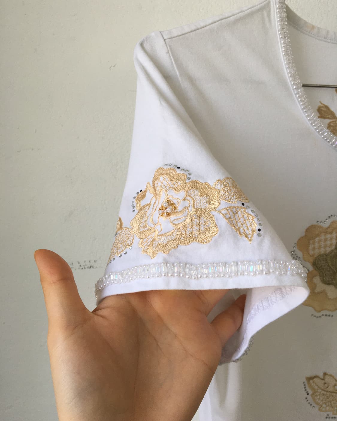 Needle work patch point t shirt 상품이미지4