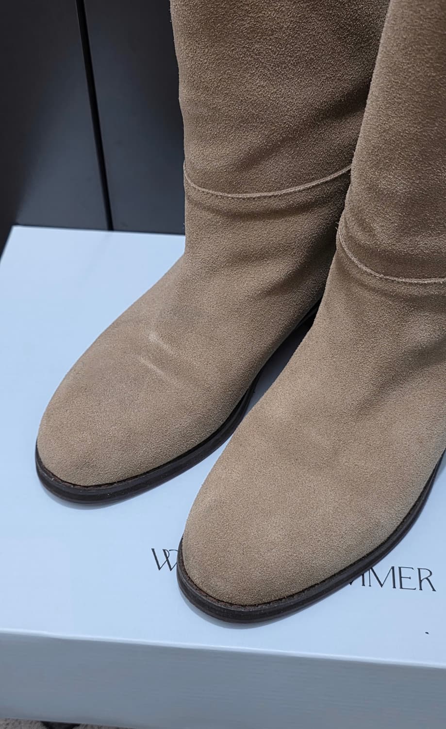 위드아웃썸머 킨더 하프 부츠 스웨이드 베이지 상품이미지8