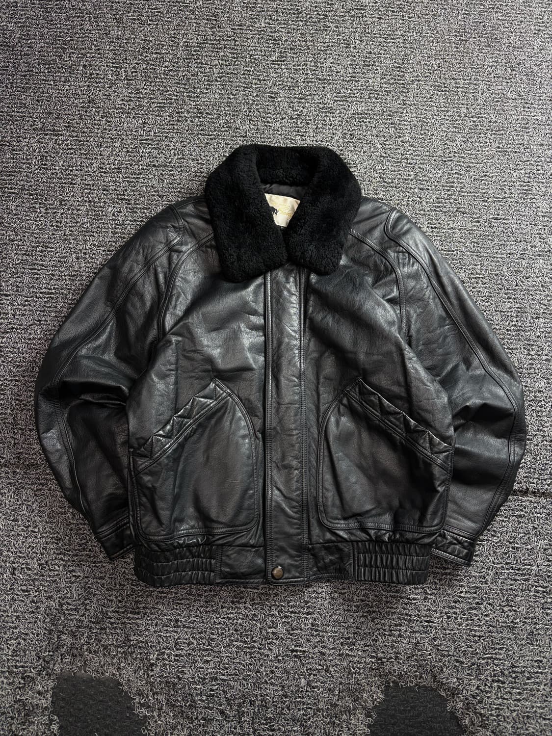90s 빈티지 아카이브 램스킨 무스탕 봄버 자켓 3902 상품이미지2