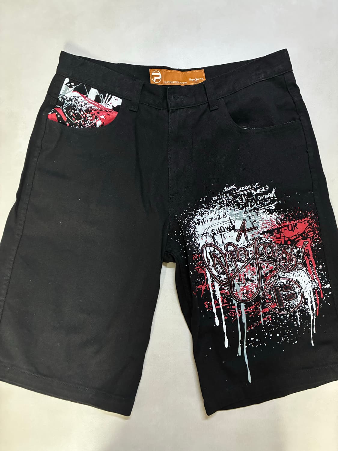 Pepe Jeans Y2K 그래피티 데님 버뮤다 팬츠 상품이미지3