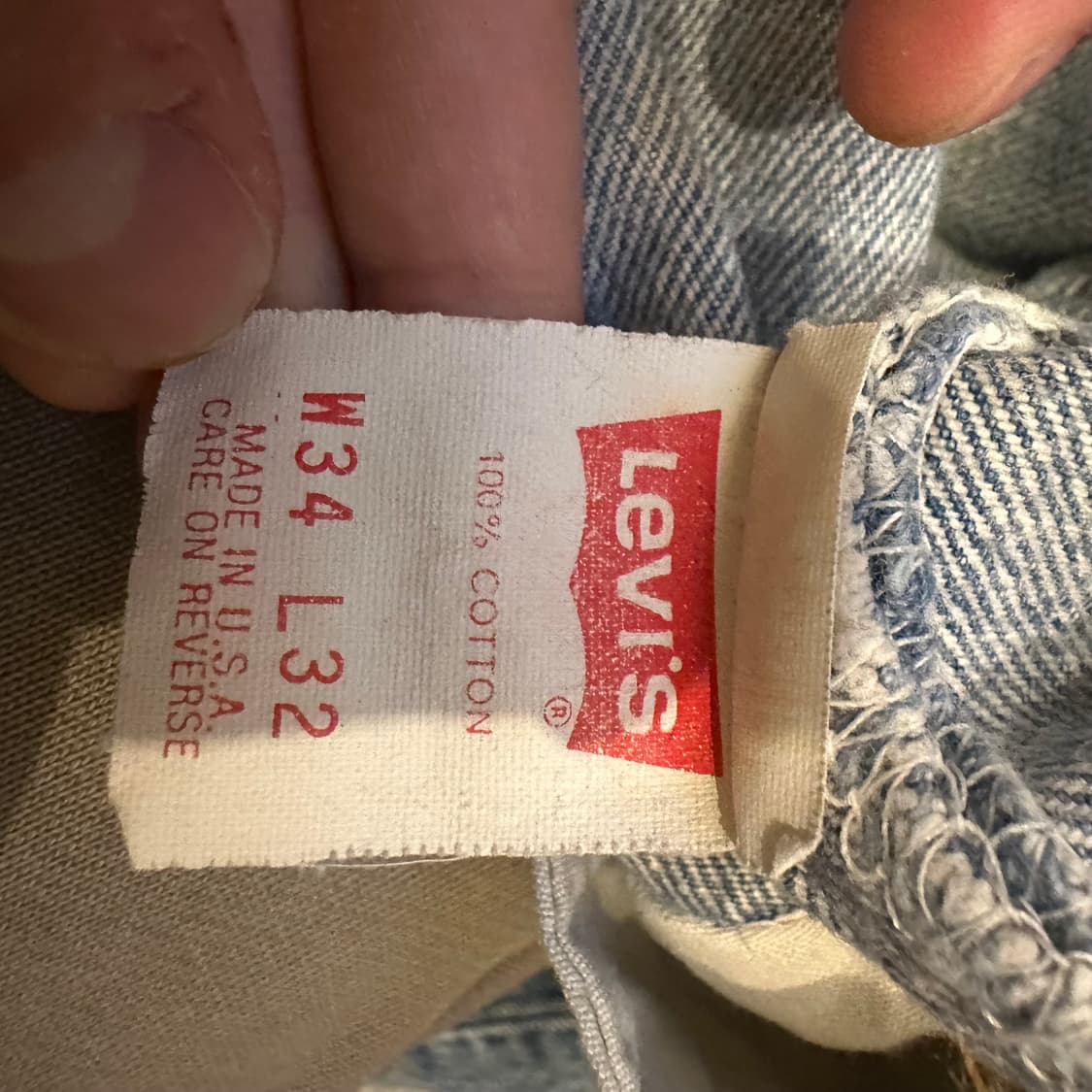 90s USA 리바이스 (Levis) 501 데님 W34 L32 상품이미지6