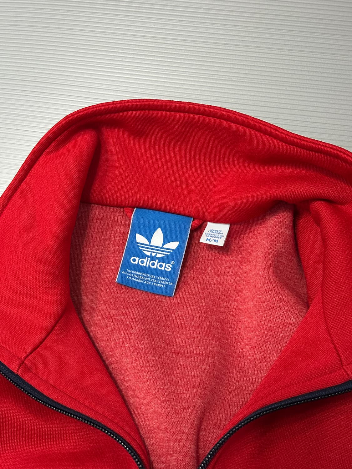 아디다스 트랙탑 져지 레드 네이비 M 상품이미지4