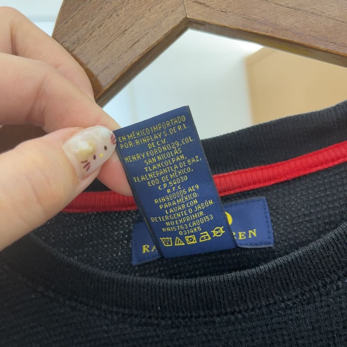 폴로 랄프로렌 자수로고 와플 롱슬리브 긴팔티 90 C06241 상품이미지4