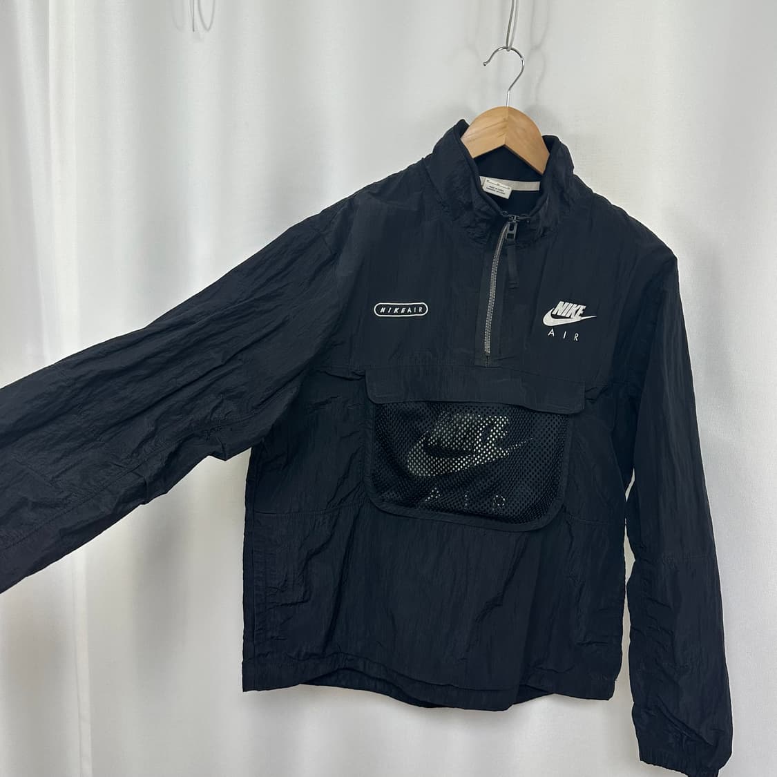 나이키 남자 바스락 반집업 티셔츠 검정 95 M 상품이미지3