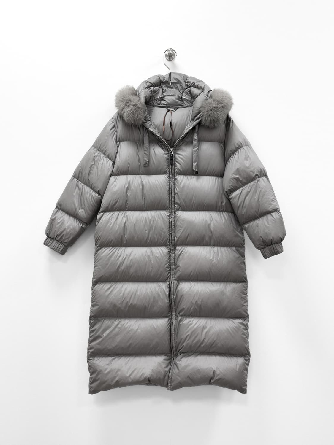 막스마라 더 큐브 라쿤 퍼 트리밍 롱 다운 패딩 코트 상품이미지1