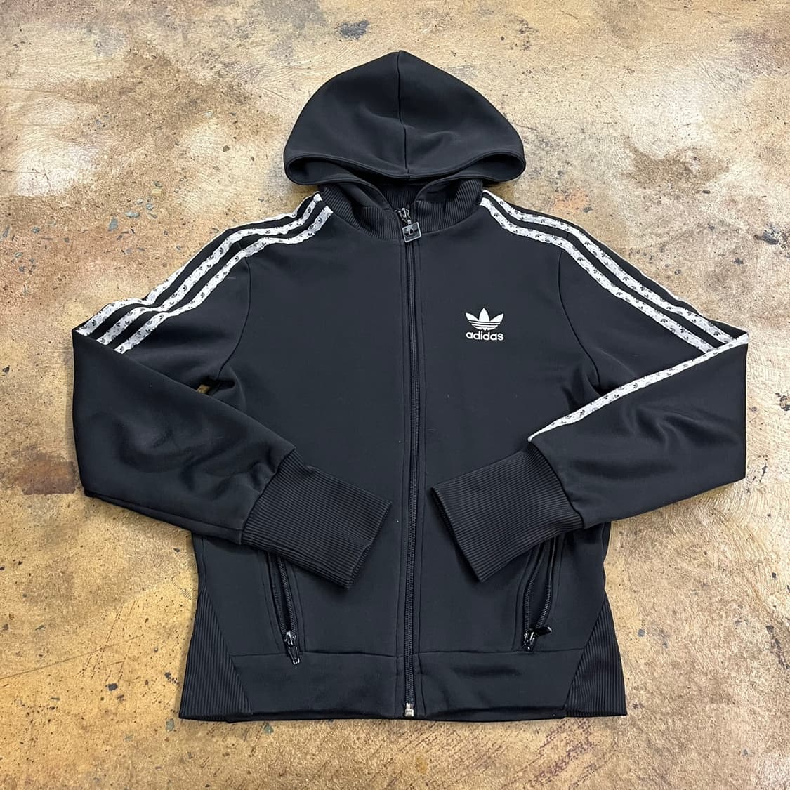 아디다스 블랙 파이어버드 후플 플락 후드집업 져지 95 상품이미지2