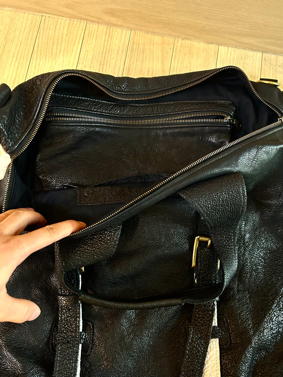 Mix Color Sheep Skin Leather Bag 상품이미지4