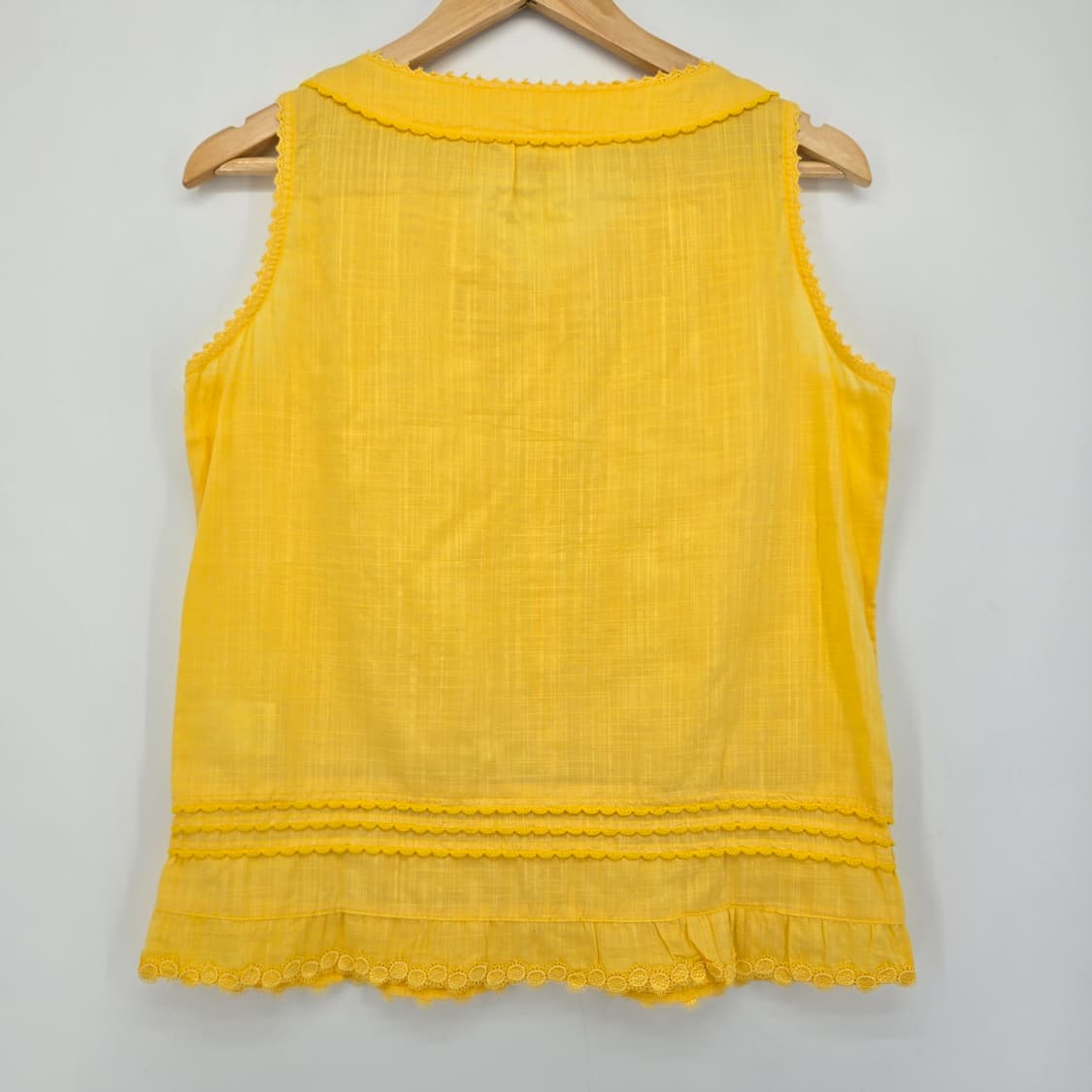 일본 빈티지 B.L.U.E. 옐로우 민소매 블라우스  상품이미지6
