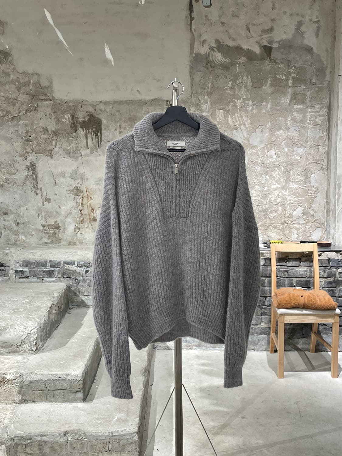 이자벨 마랑 에뚜왈 코튼 캔디 하프집 모헤어 폴라 니트 상품이미지1