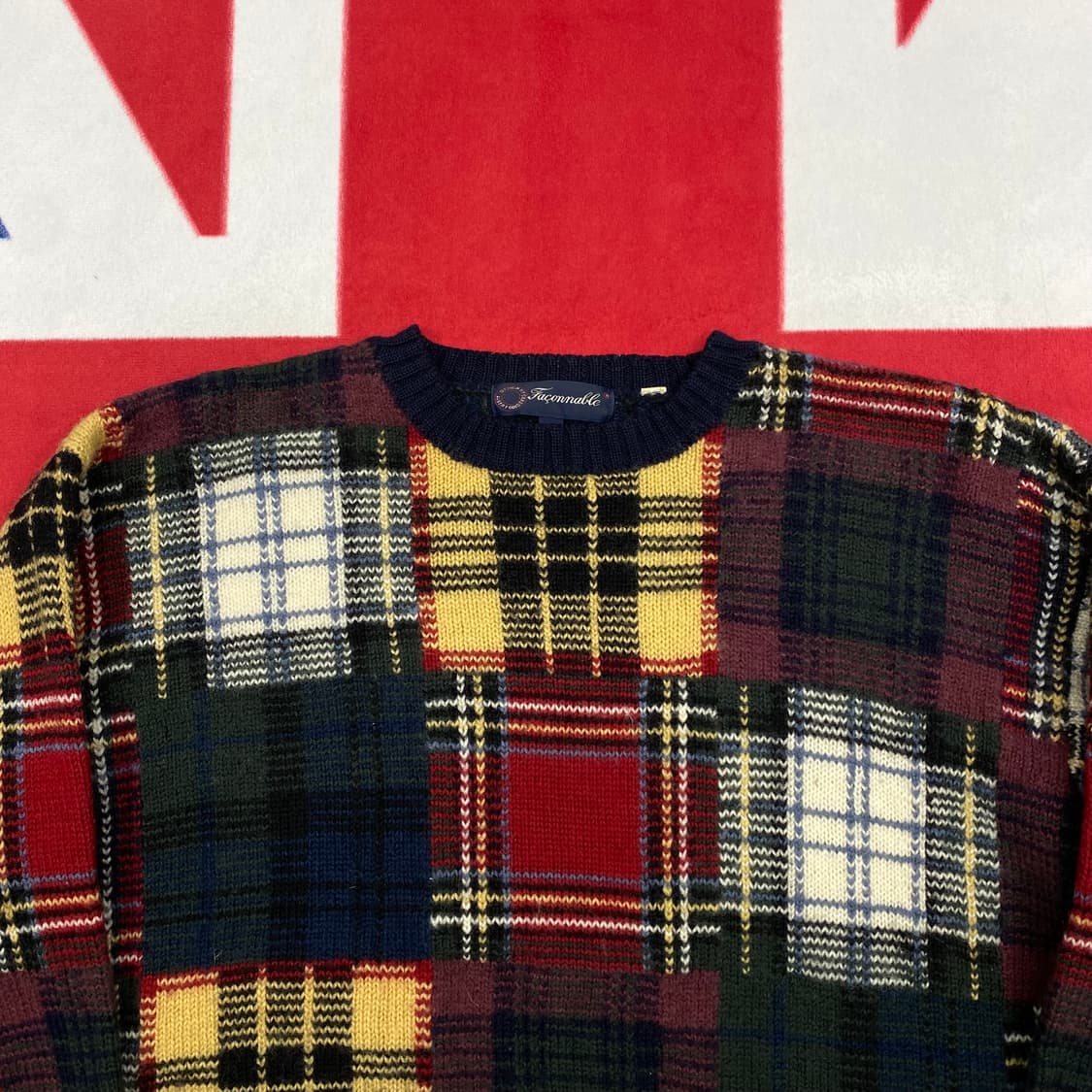 빈티지 체크 울니트 100 상품이미지3