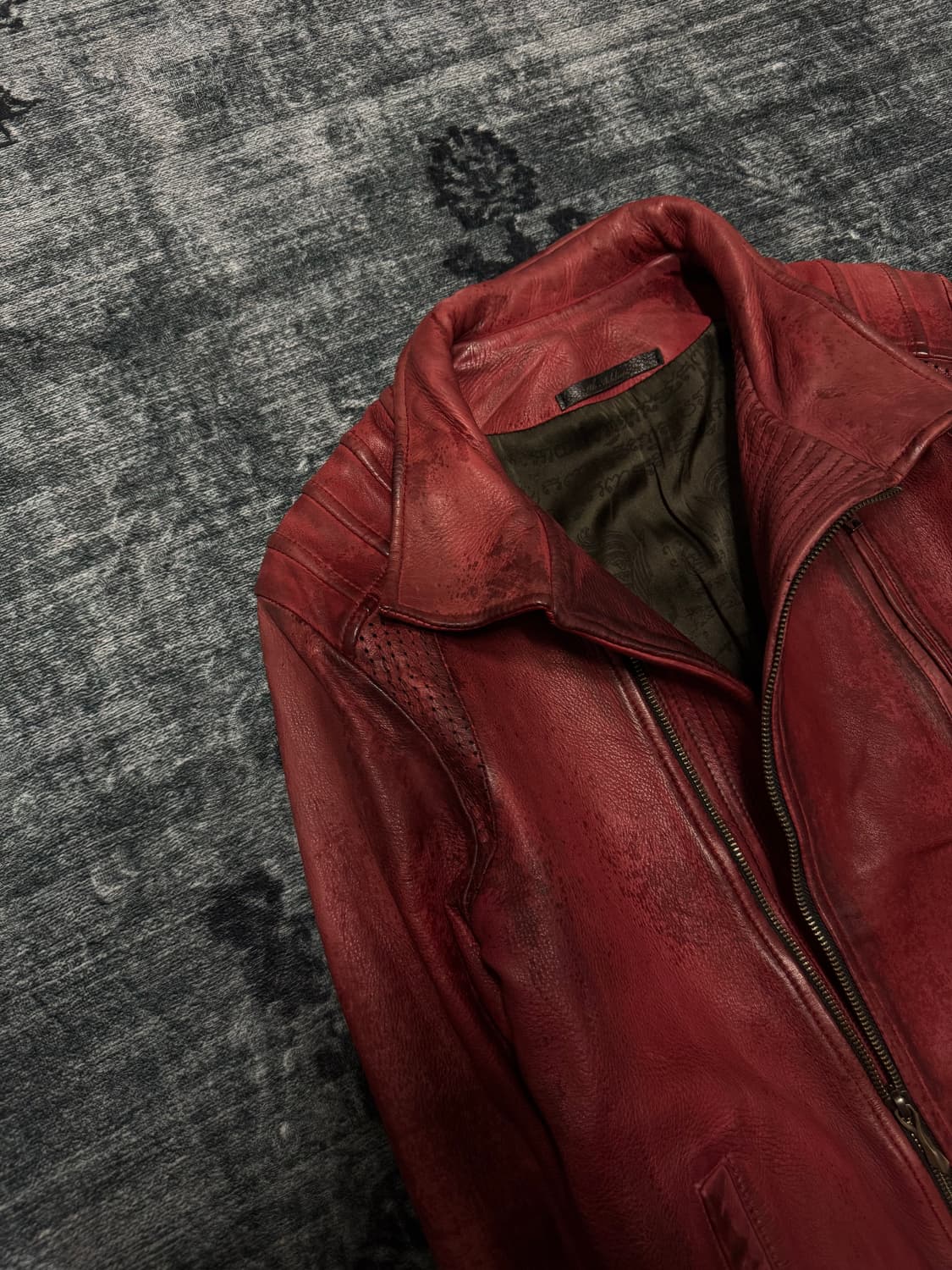 14th addiction cafe racer leather jacket 상품이미지4