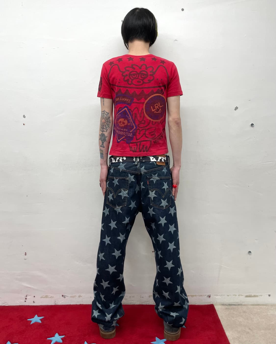 JAM Leopard Skull Blood Red T-shirt 상품이미지5