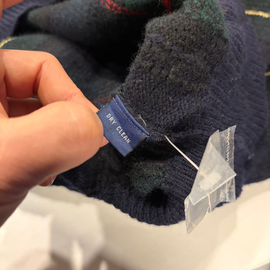 [M] 80s 폴로 랄프로렌 램스울 체크 니트 긴팔 셔츠 C292 상품이미지6