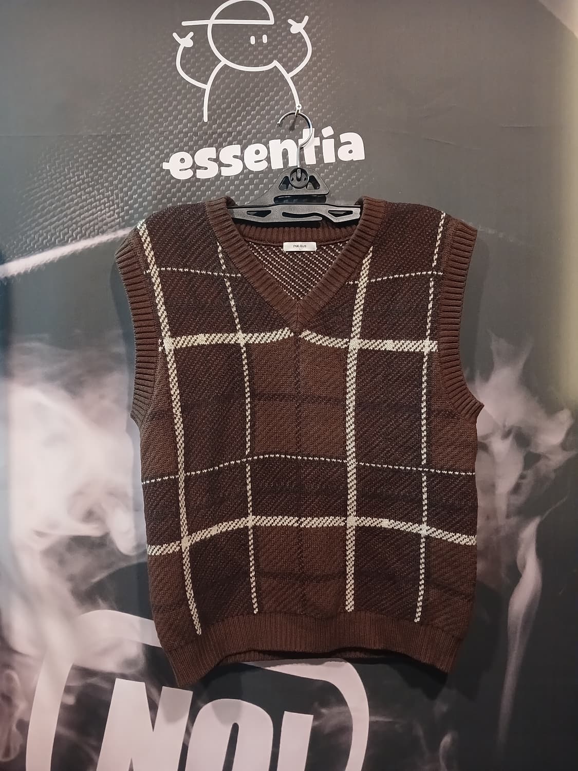 스턴 체크 니트조끼 상품이미지1