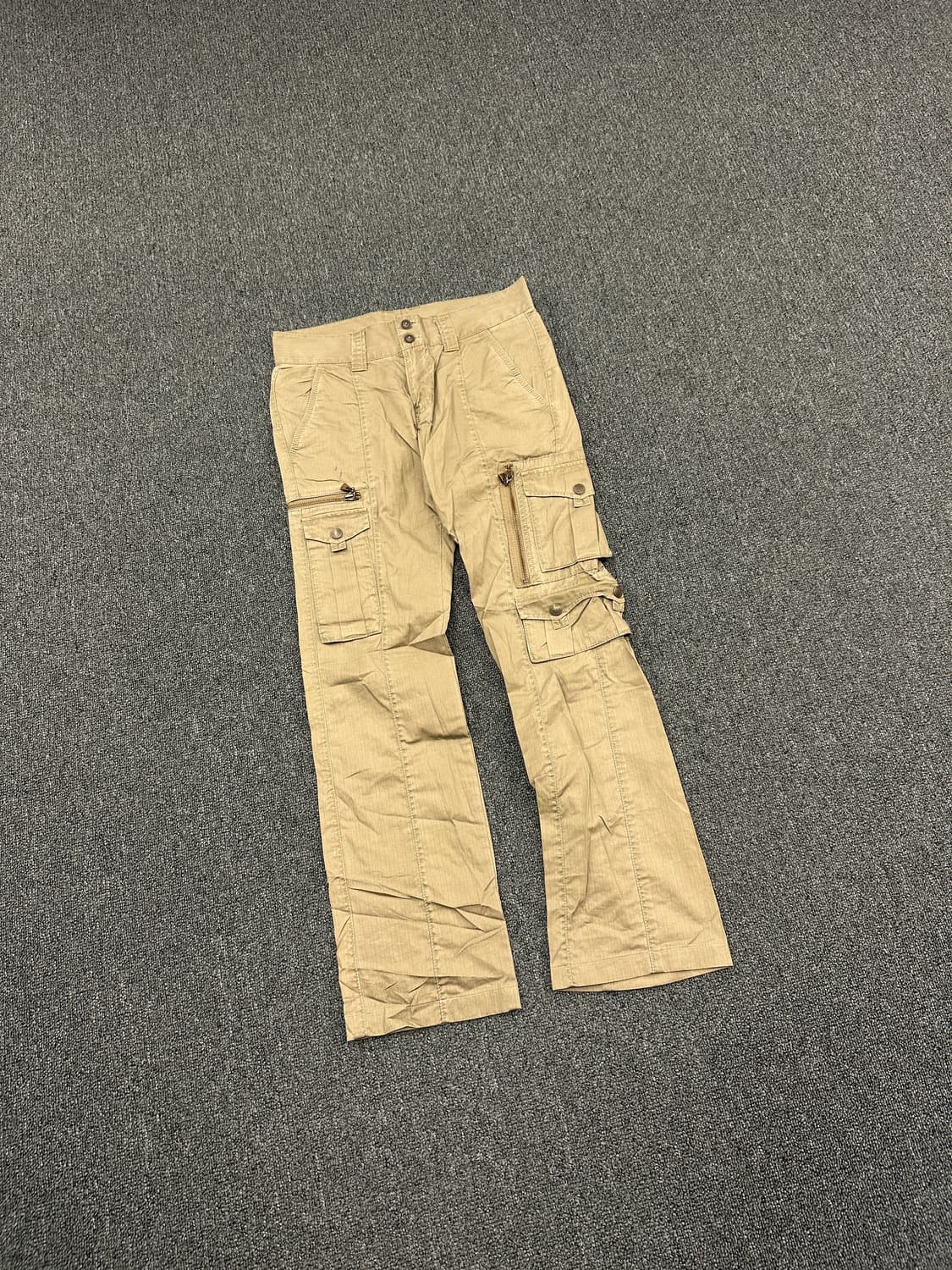 무슈 니콜 베이지 부츠컷 카고팬츠 상품이미지1