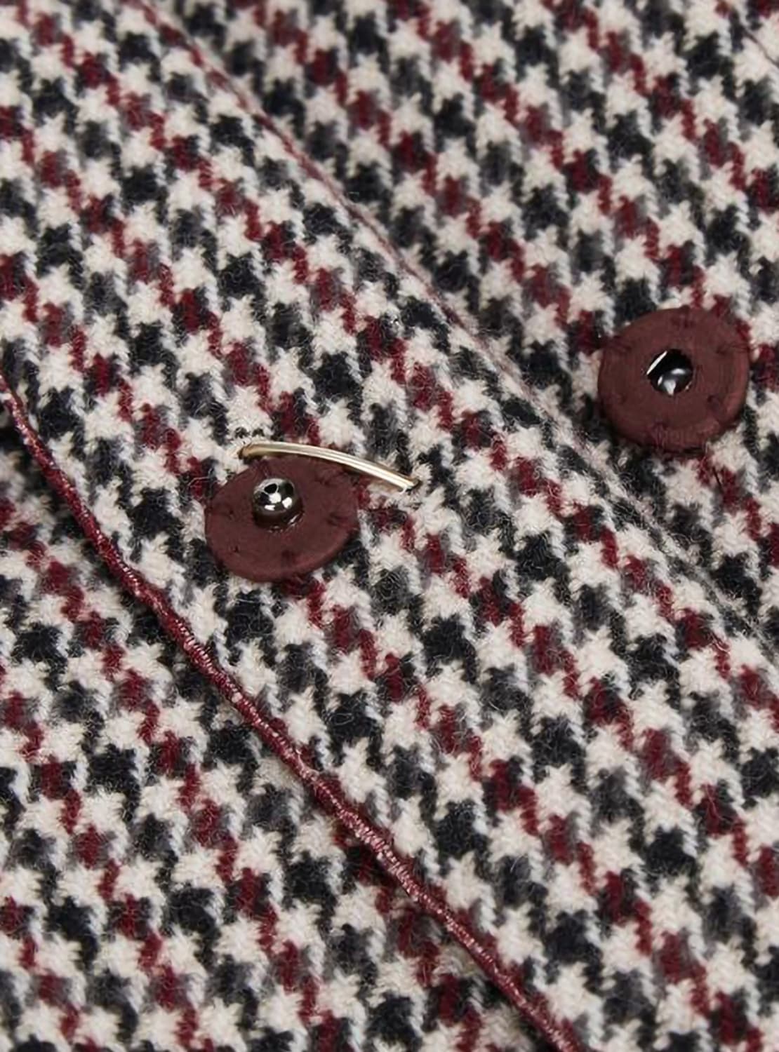 질스튜어트뉴욕 울혼방 하운드투스 체크 여성 롱코트 88 M/상태좋음 상품이미지5