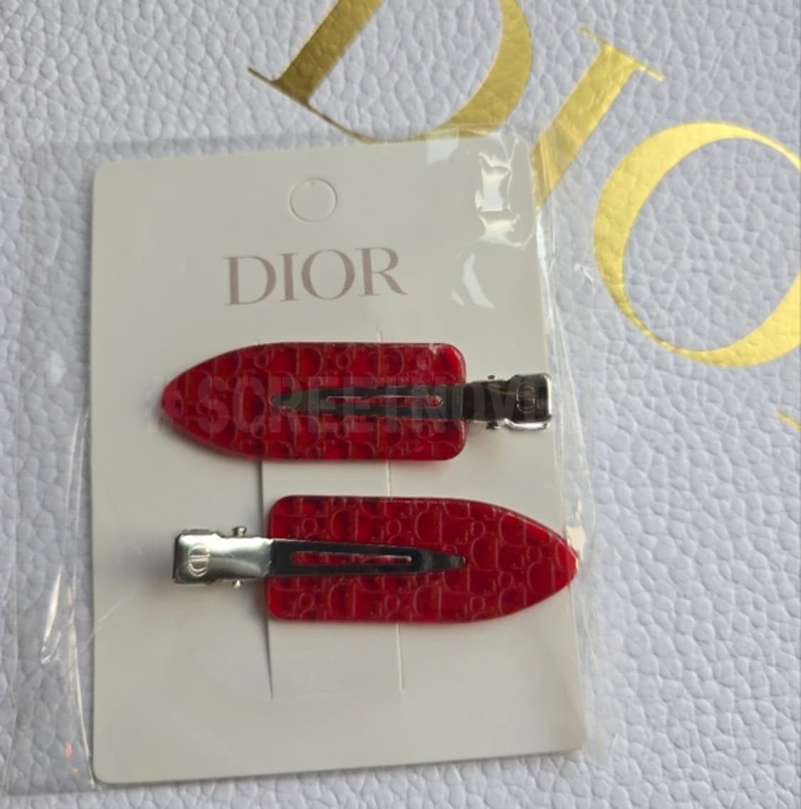 디올뷰티 헤어클립 레드 세트 (2ps) 상품이미지1