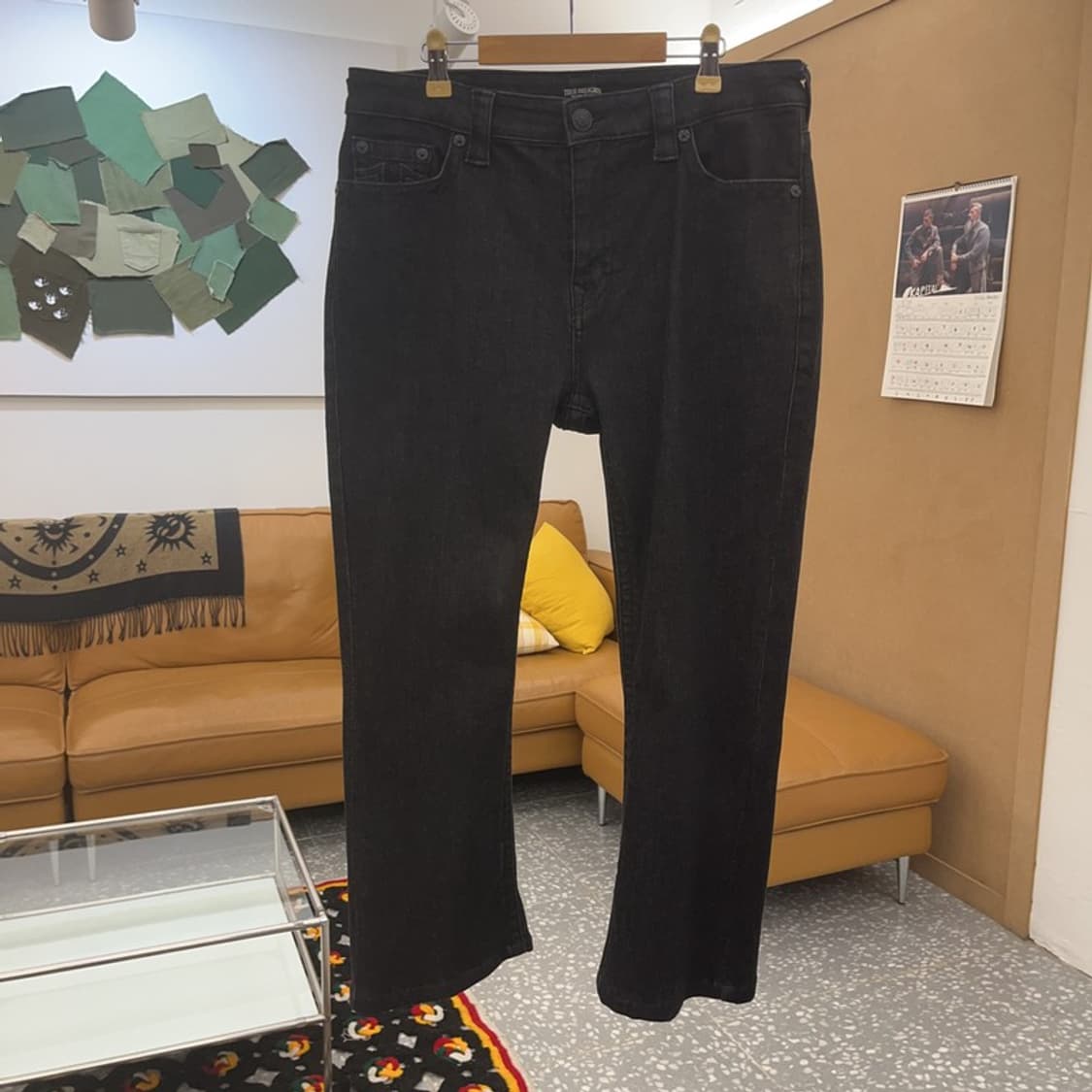 트루릴리전 빈티지 모던락시크 흑청 데님팬츠 32인치 C08422 상품이미지3