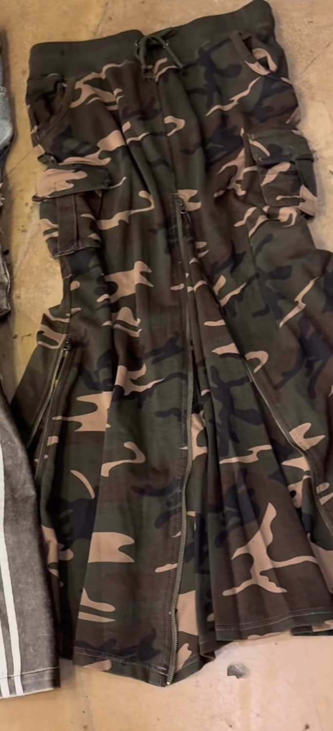 카모 롱 지퍼스커트 상품이미지1