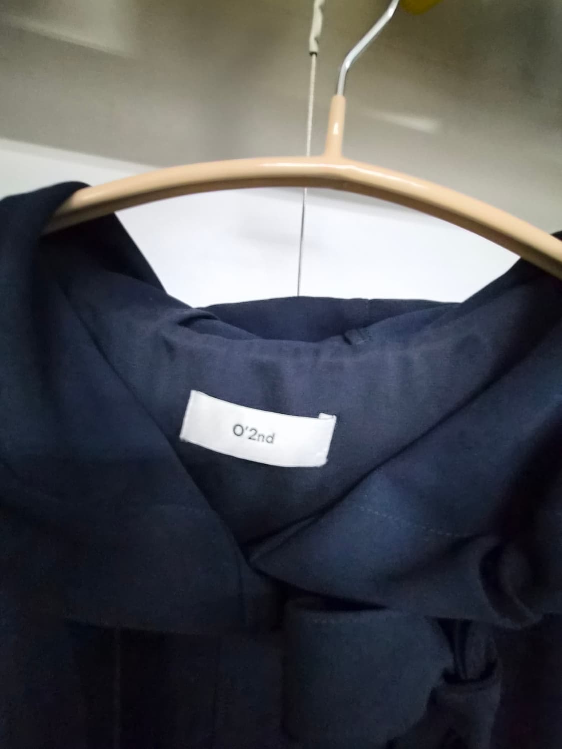 오즈세컨 도트망사 레이어드 후드쉬폰원피스 상품이미지4