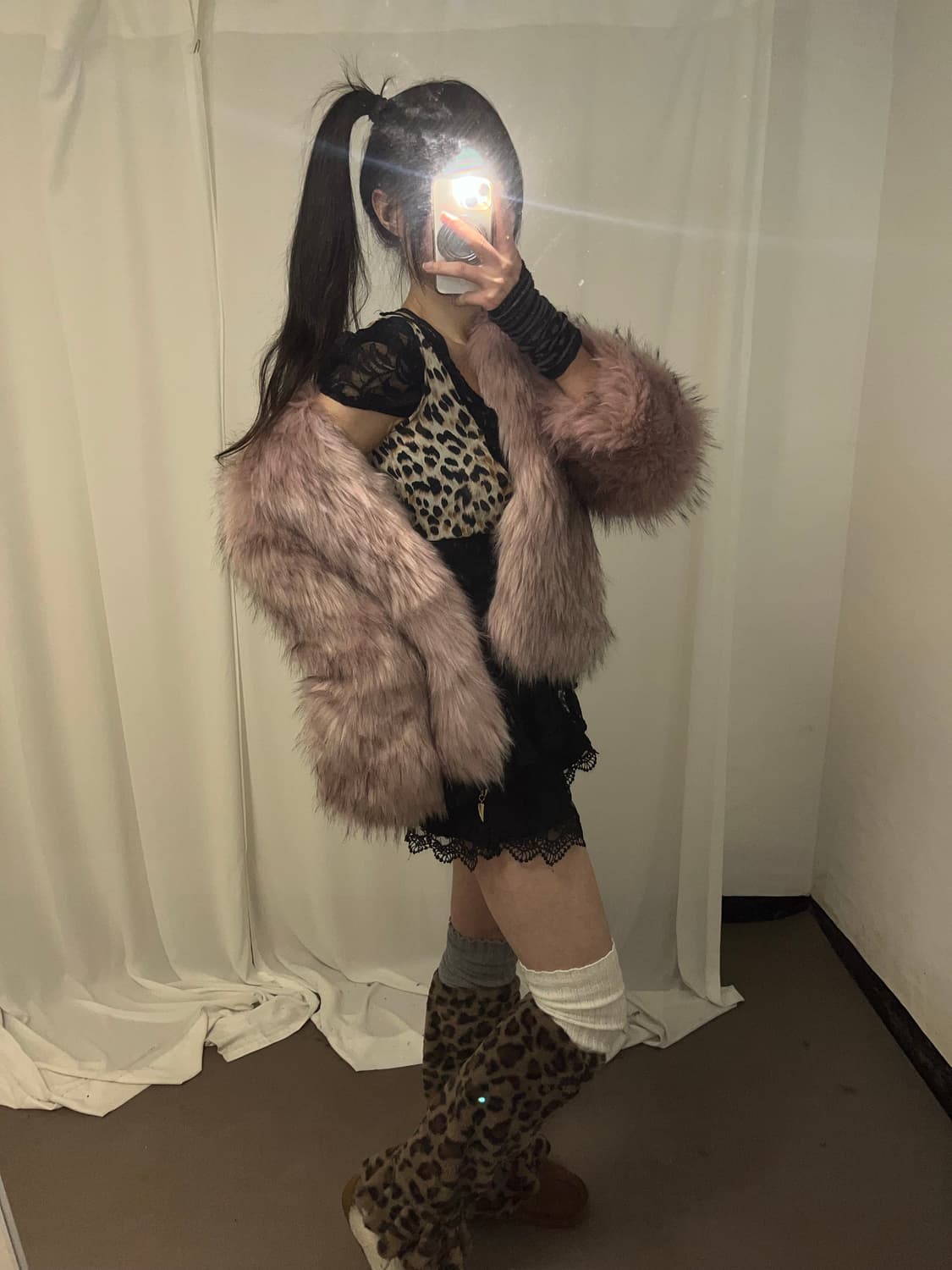 핑크 에코퍼 자켓 상품이미지6