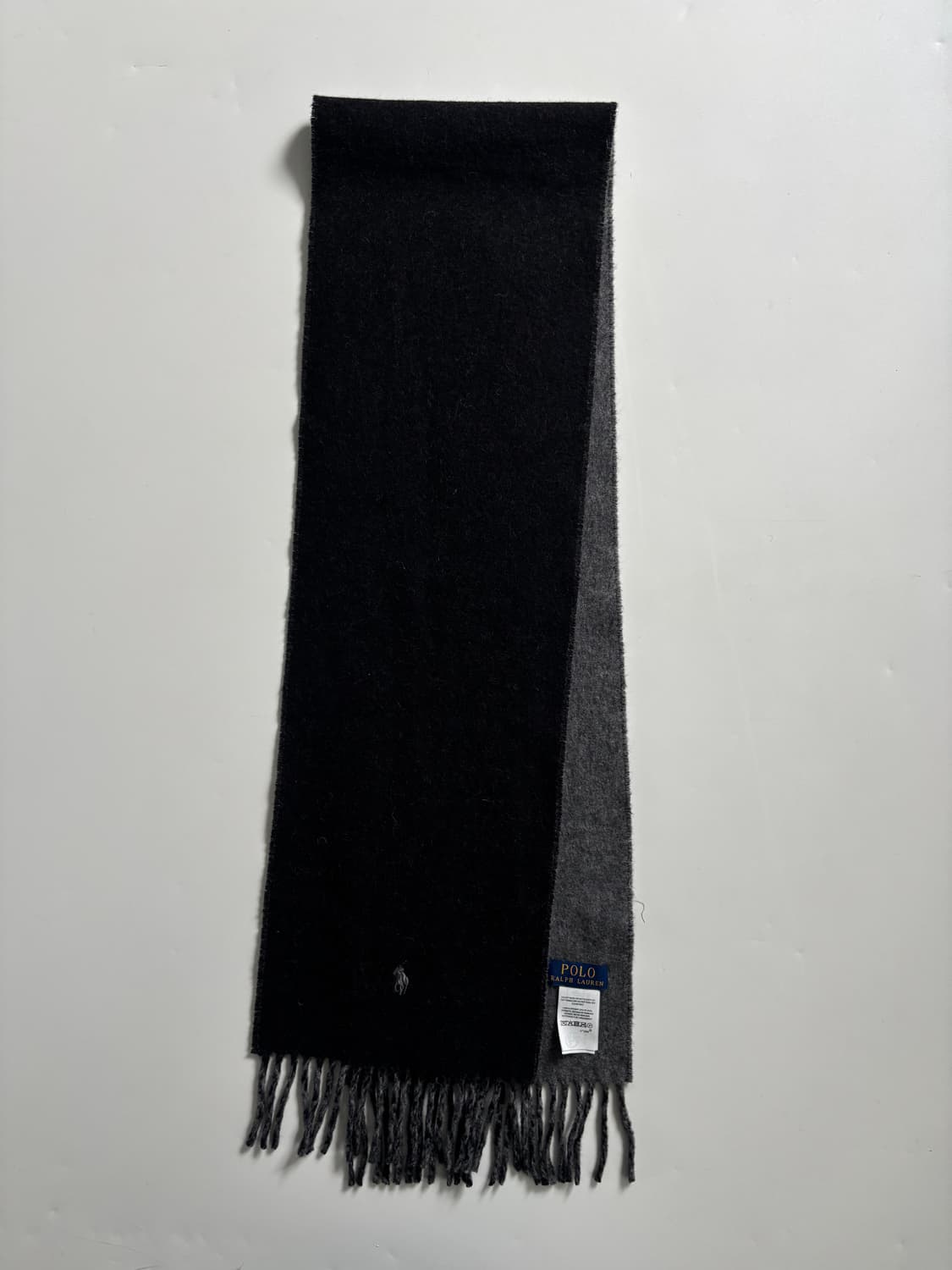 Polo 폴로 랄프로렌 딥차콜-그레이 울 머플러 상품이미지4