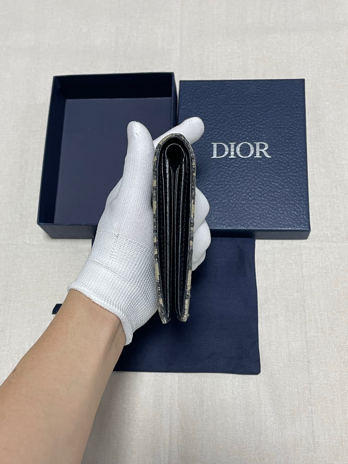 디올 오블리크 자카드 반지갑 [os] 상품이미지3