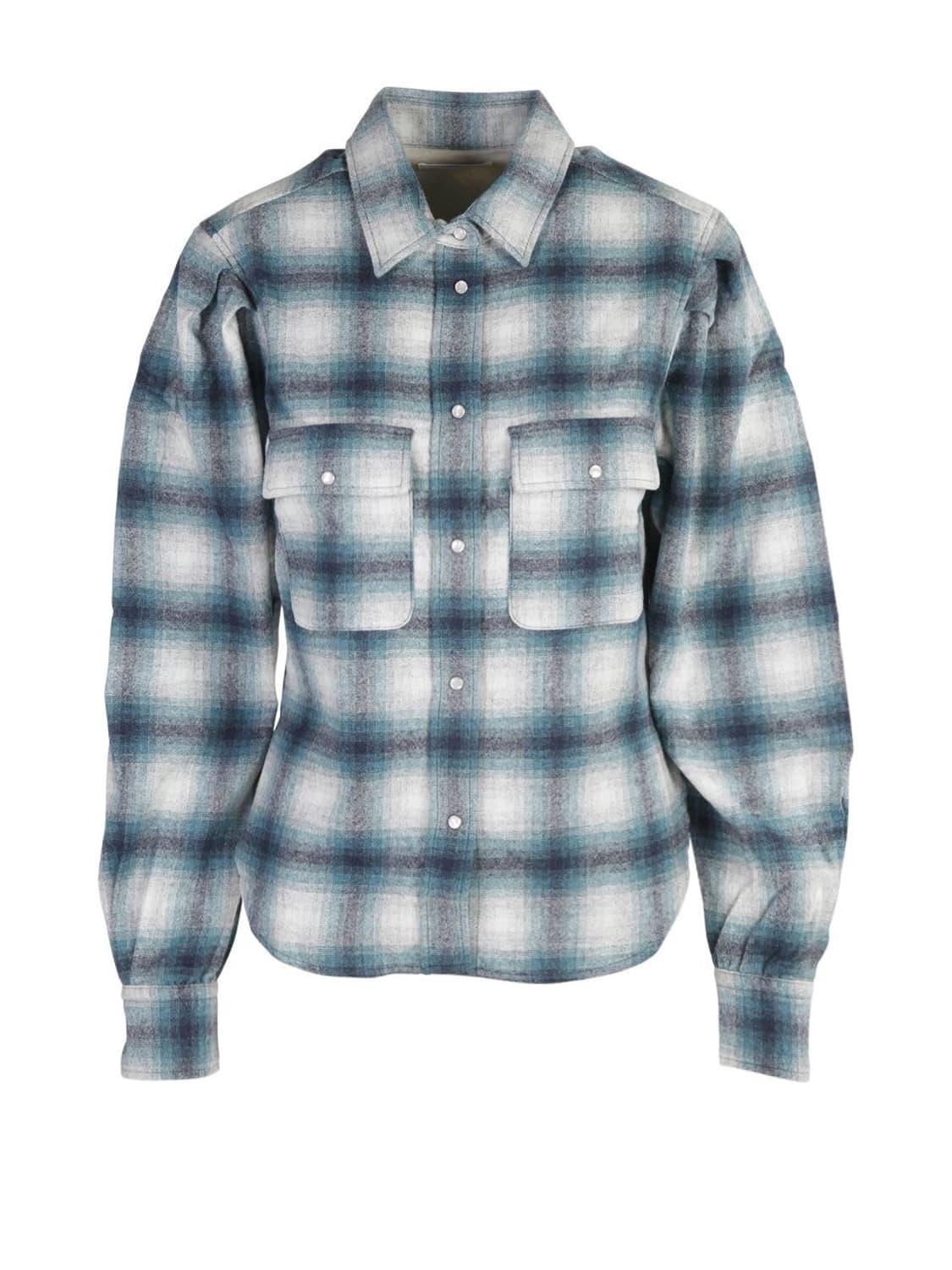 체크 울셔츠 Etoile Reosi Check Shirts Green 상품이미지1