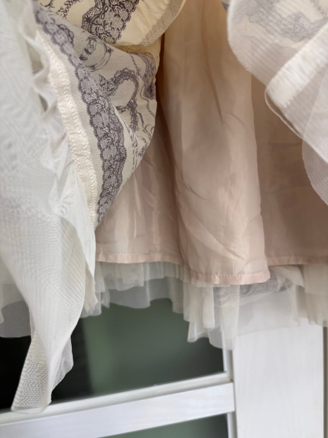 아이보리•베이지 도트 샤스커트 상품이미지4