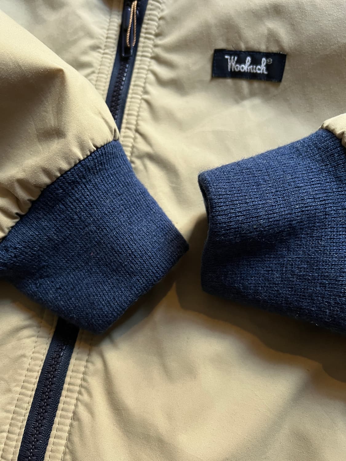 [XL]80's 울리치 USA Made 플리스 라이닝 베이지 웜업 자켓 상품이미지5