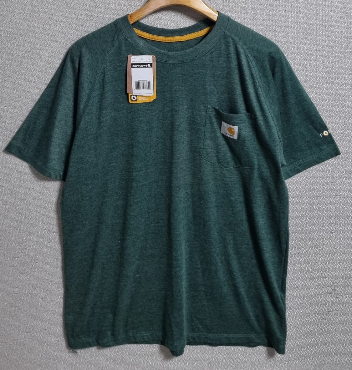 새상품) L (100) 칼하트 카키그린 포켓 반팔티 상품이미지1