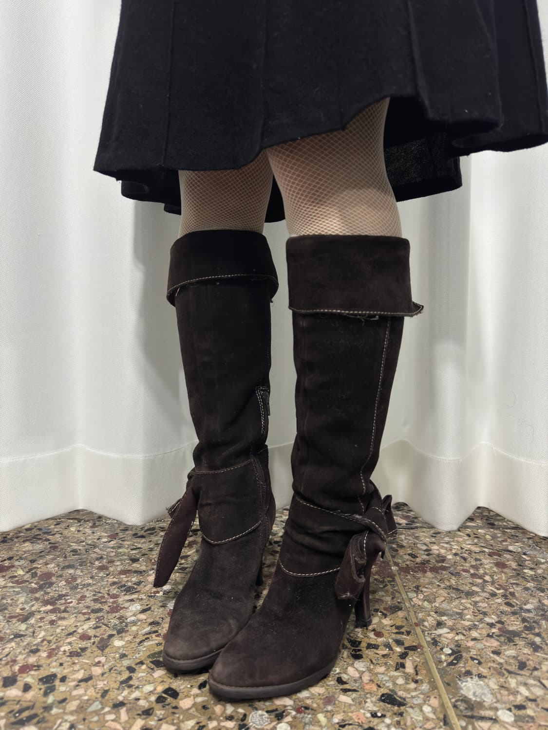suede ribbon boots 상품이미지2
