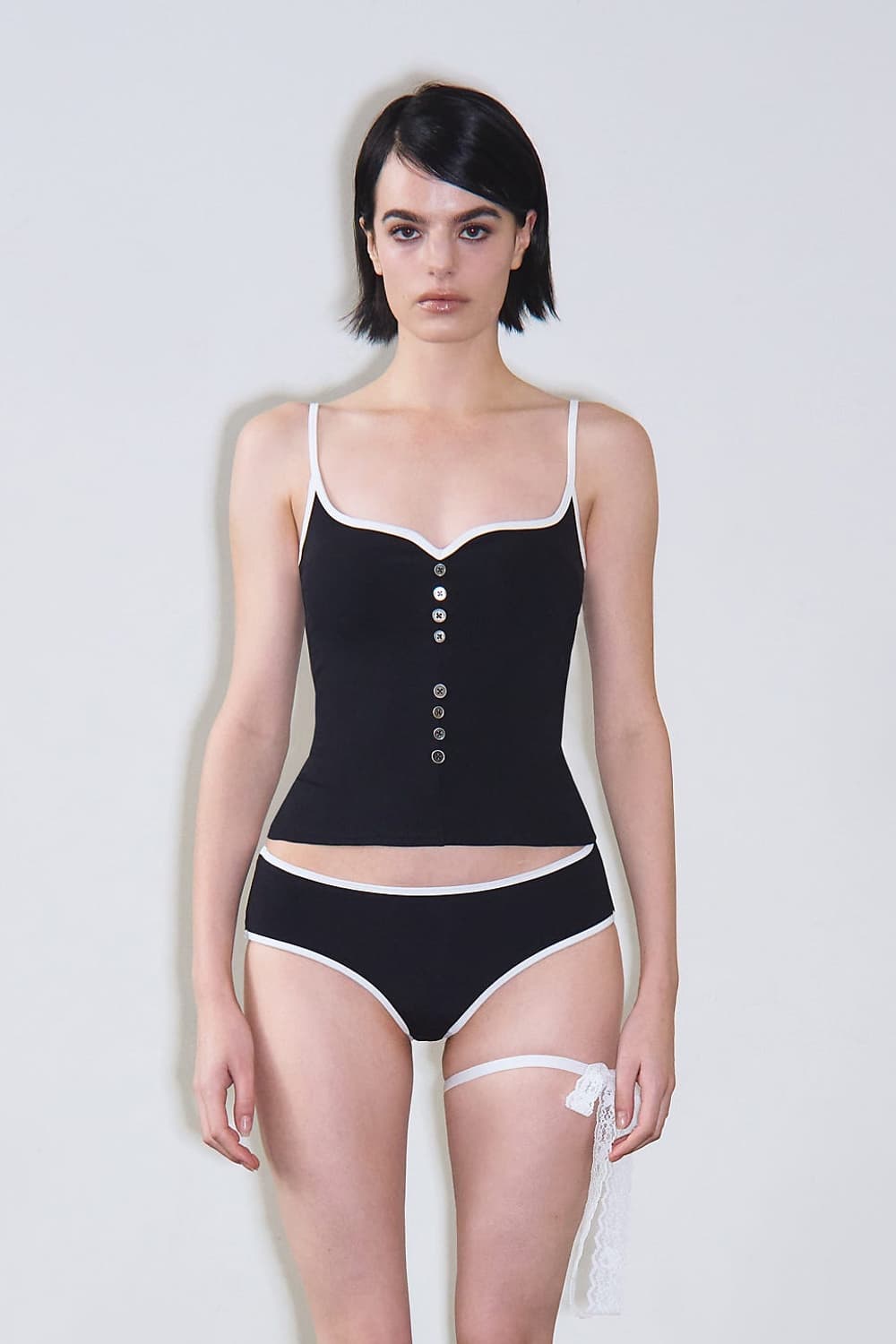 비나제이 수영복 버튼 라인 프린세스 비키니브라 새상품 상품이미지1